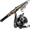 Xumh2024-3 Angelruten für Karpfen, Angelruten Angeln Carbon Fiber Angelrute und Rolle Combo Super Harte Teleskop Kit