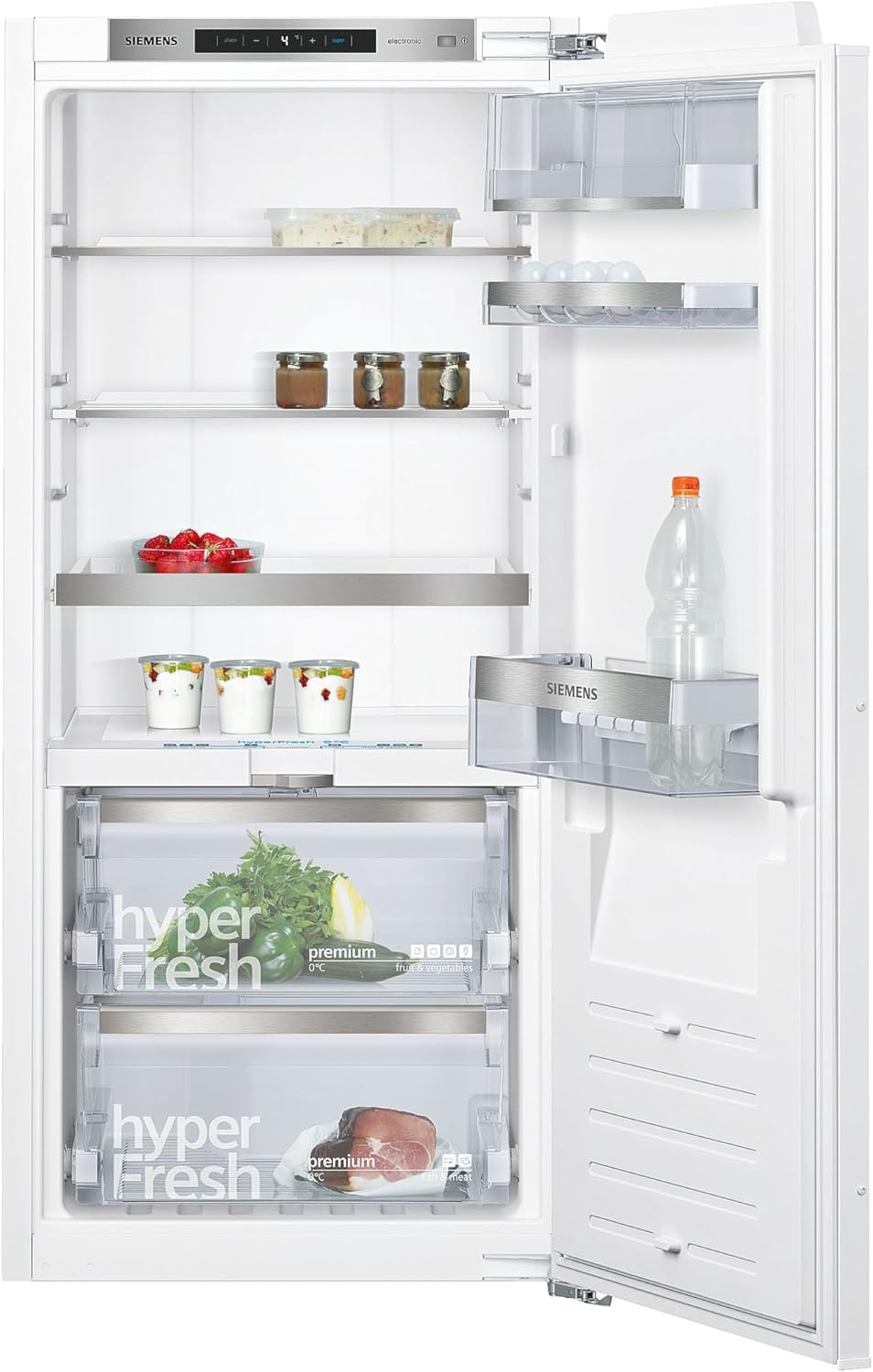Siemens Kühl-Gefrierkombination, KI41FADE0 iQ700 Einbau-Kühlschrank, 138 kWh pro Jahr, 187L, hyperFresh Premium 0°, LED Beleuchtung, superCooling