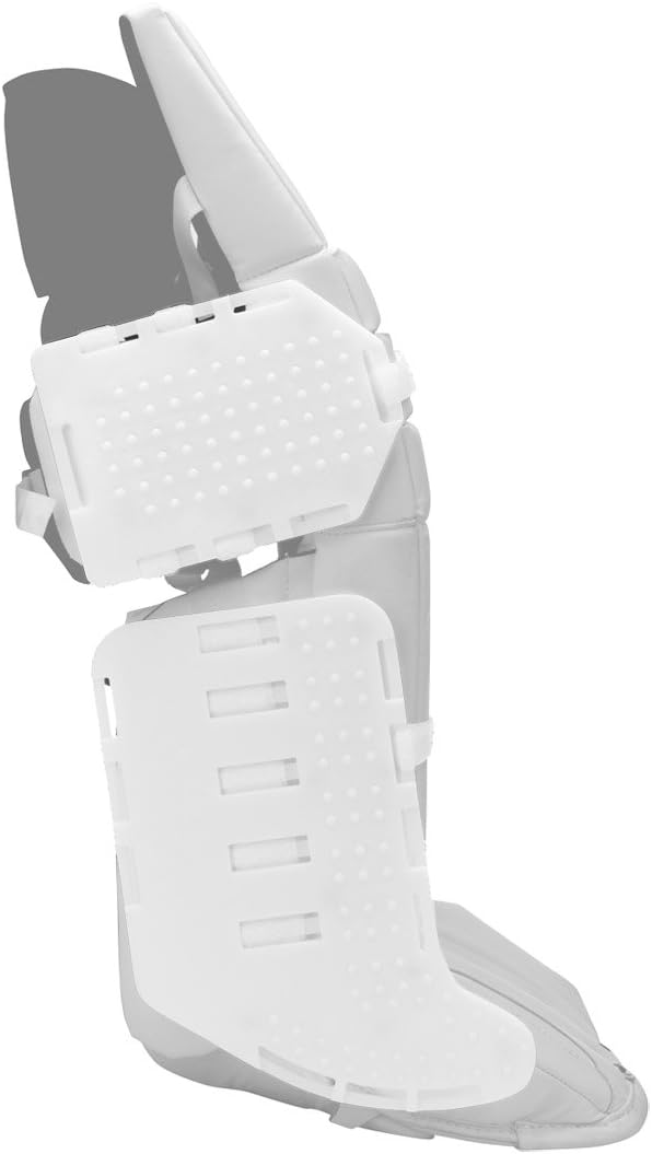 RollerFly Torhüterausrüstung, Schutzplatten zum Rutschen für Torwarte beim Inline- oder Ball-Hockey, weiß