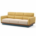 3-Sitzer Sofa Gelb/Beige Stoff Massivholz 210 cm