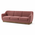 Dreisitzer Sofa Rosa Textil 220cm