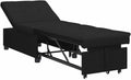 Sofa Schlaf, Ausziehbar Schwarz 194 × 50 × 82 cm Stoff, vidaXL