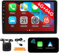 ZERTRAN 4G 64G FM 9' Android Car Stereo Radio Carplay Android Auto Touchscreen Headunit Media Player with Backup Kamera
