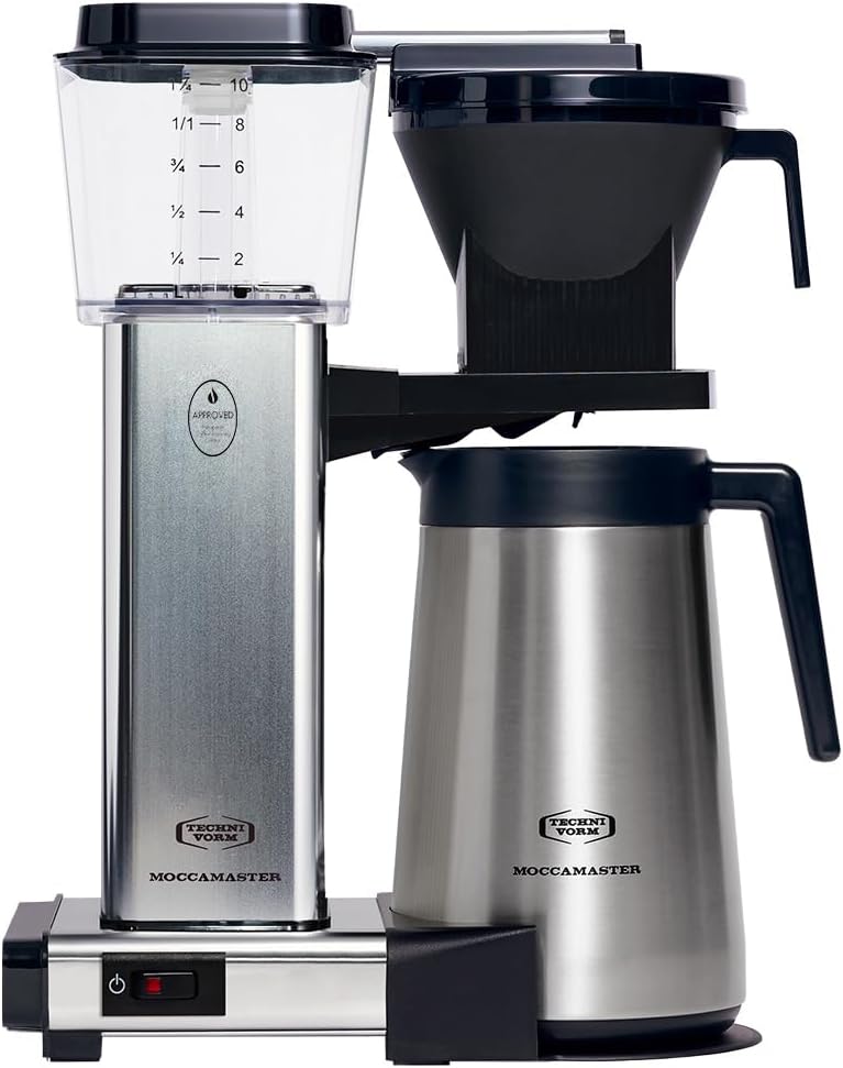 Moccamaster Filterkaffeemaschinen, KBGT, Thermoskanne, Polished Silver, 1.25L