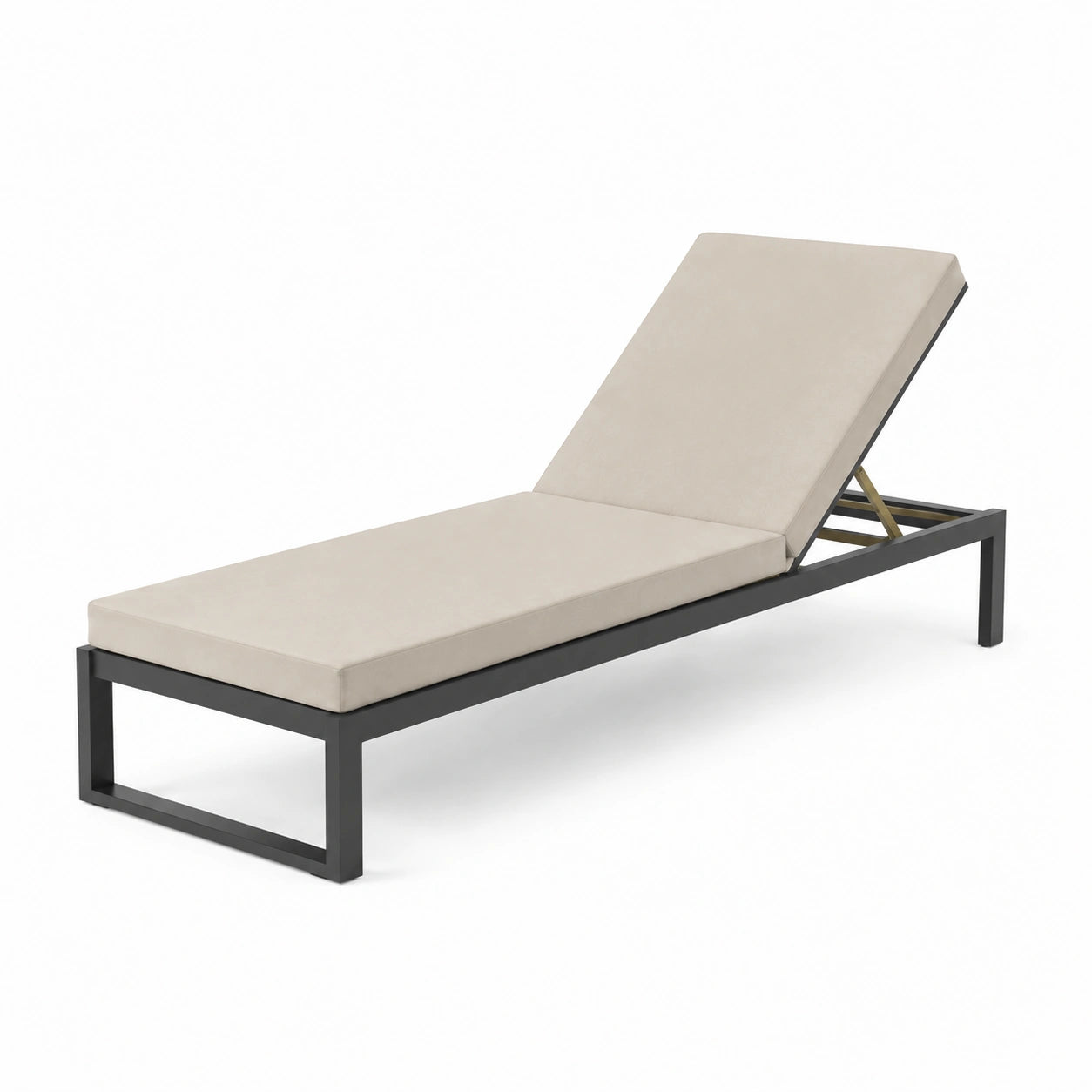 Aluminium Sonnenliege Beige 200x75 cm