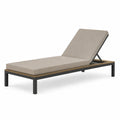 Aluminium Gartenliege mit Polyesterpolster Beige