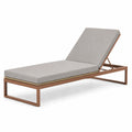 Gartenliege mit Aluminiumrahmen und Polyesterpolster Beige 200x70 cm