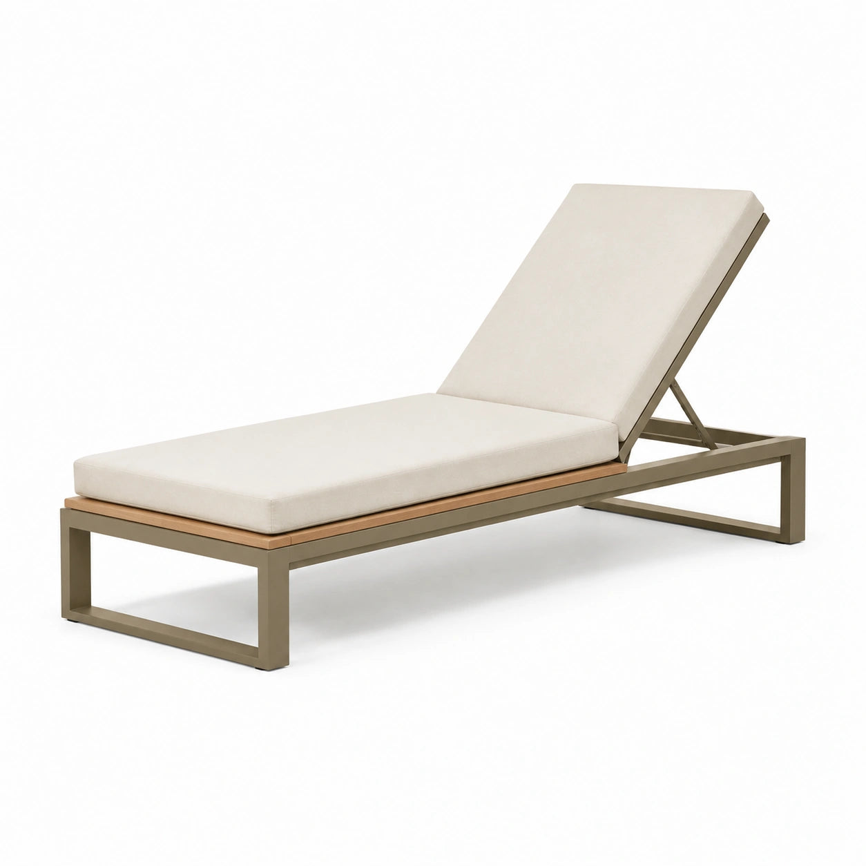 Sonnenliege Aluminium Beige 200cm