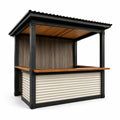 Gartenbar aus Stahl und Holz 225cm x 150cm x 180cm