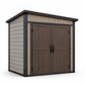 Gartenhaus Polypropylen Braun/Beige 180 x 120 x 200 cm