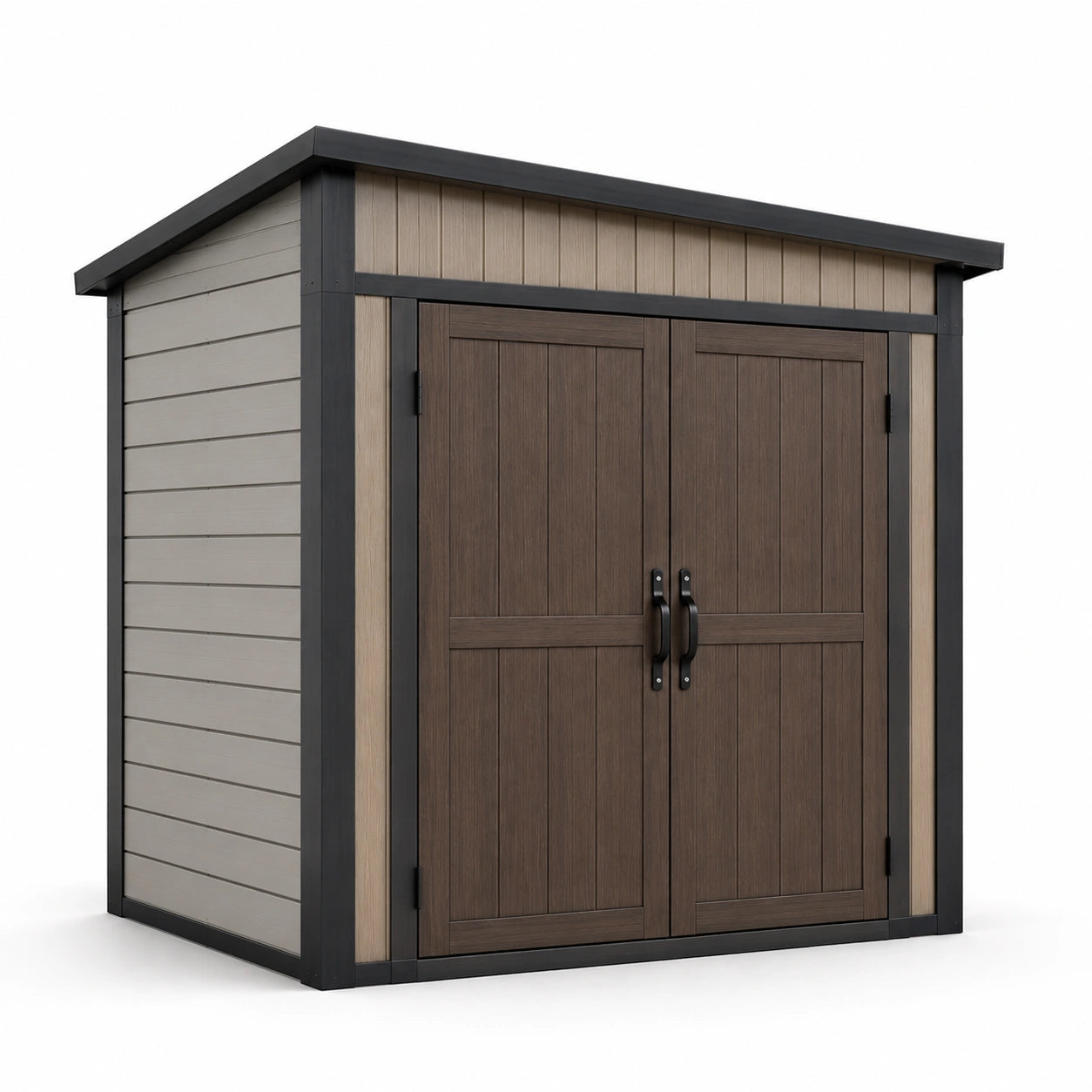 Gartenhaus Polypropylen Braun/Beige 180 x 120 x 200 cm