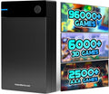 Kinhank Externe Festplatten, Externe HDD-Festplatte mit mehr als 96000 Retro-Spielen, kompatibel mit über 400 Emulatoren