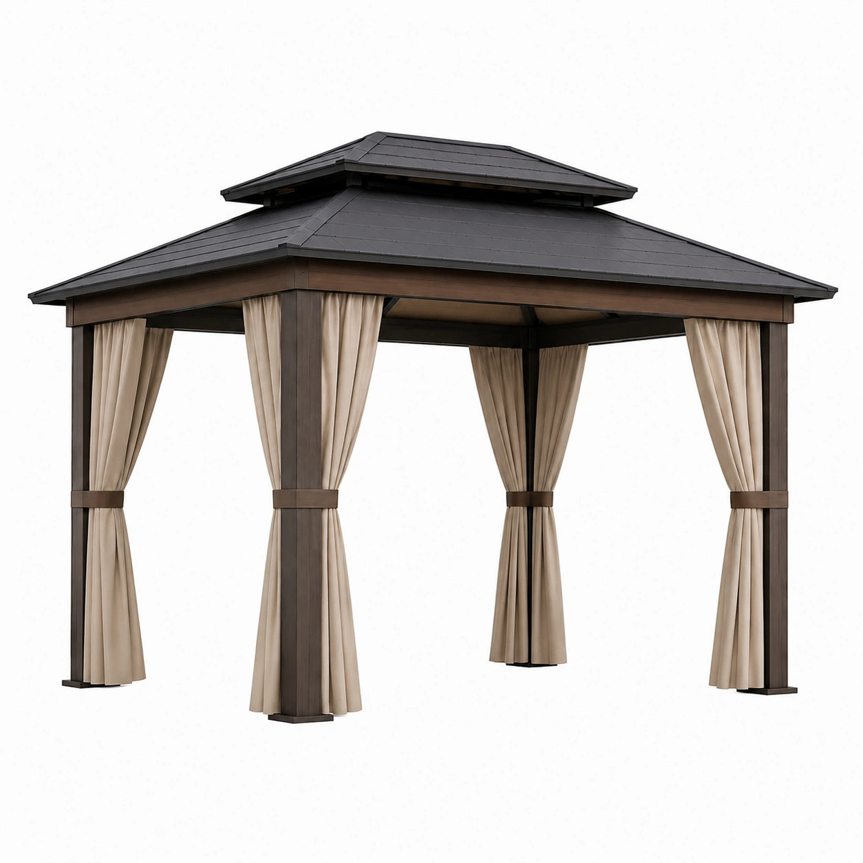 Aluminium-Pavillon mit Vorhängen 300x300x250 cm