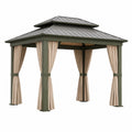 Metallpavillon mit Aluminiumrahmen Dunkelgrün