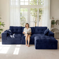 Sofa, mit Schlaffunktion, Ecksofa L Form Cordstoff 264 × 171 cm Cord Couch Wohnzimmer Schlafsofa mit Ottomane Universal Easy Clean & Pet Friendly