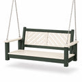 Gartenschaukelbank aus Polywood und Metall, 150 cm
