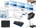 Schreibtisch ® höhenverstellbarer, elektrisch 180 × 80 cm, ergonomischer Steh-Sitz Tisch mit 3-Memory-Funktion, Stehtisch für Homeoffice