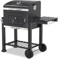 tepro Holzkohlegrill ( Grillwagen, ) Toronto Click, Grillfläche: ca. 56 × 41, 5 cm, BBQ mit Deckel, Edelstahl-Griff, Grillrost und Thermometer
