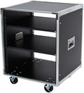 Schrank Audio-Regal mit Rädern robuster AV-Ständer für Stereo-Ausrüstung verstellbare Regale kratzfester, für Heimkino oder Büro, 53, 1 × 48 × 83