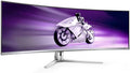 PHILIPS Monitor, 144 Hertz, 03ms GtG, HDR400, Ambiglow (5120 × 1440, HDMI 2.1, DisplayPort 1.4, USB-C, USB Hub) Weiss