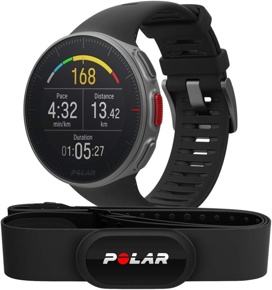 Polar Aktivitätstracker, Vantage V, Premium-Multisportuhr mit GPS Pulsuhr H10, optischer Pulsmessung und extrem Langer Akkulaufzeit
