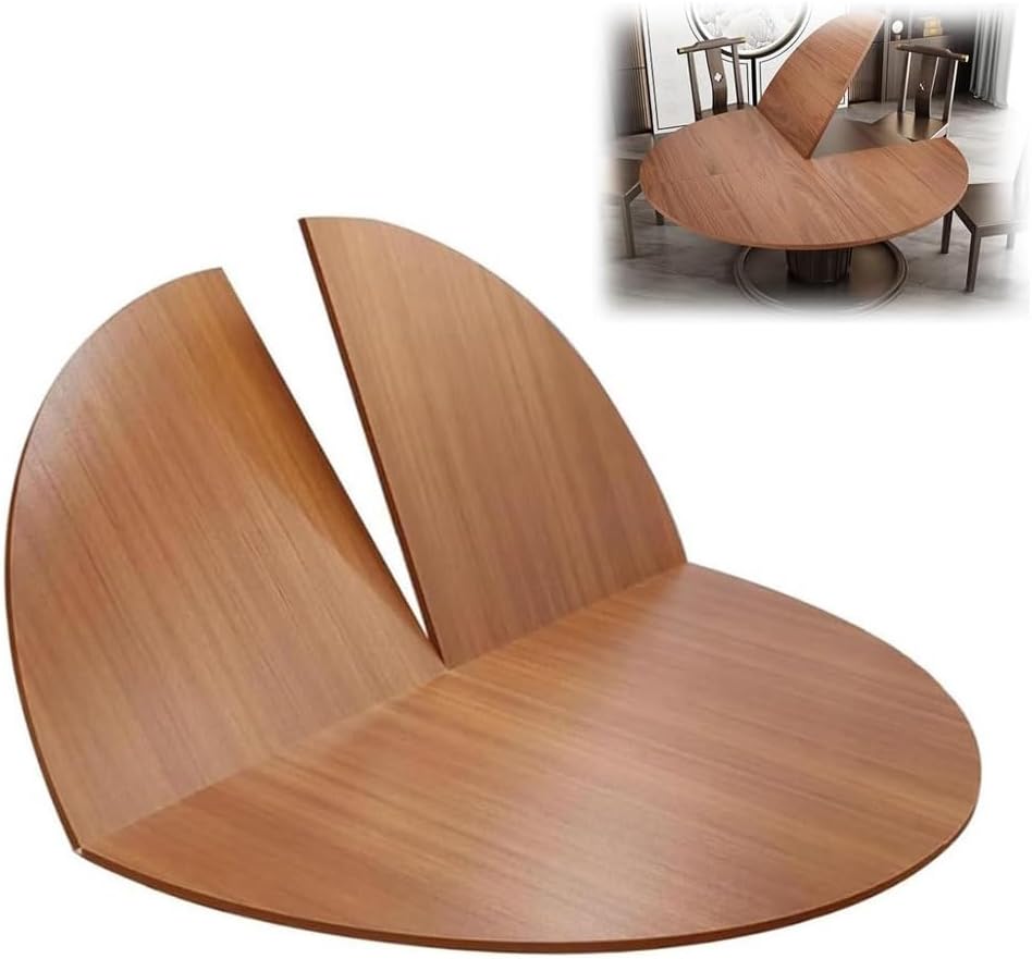 Esstisch 120-200cm Rund Klappbare Große Tischplatte Klapptisch Holz, Generic