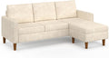 Sofa - Eck, Marius, wendbar, 3-Sitzer, Chenille-Stoff, Beige, IDMarket