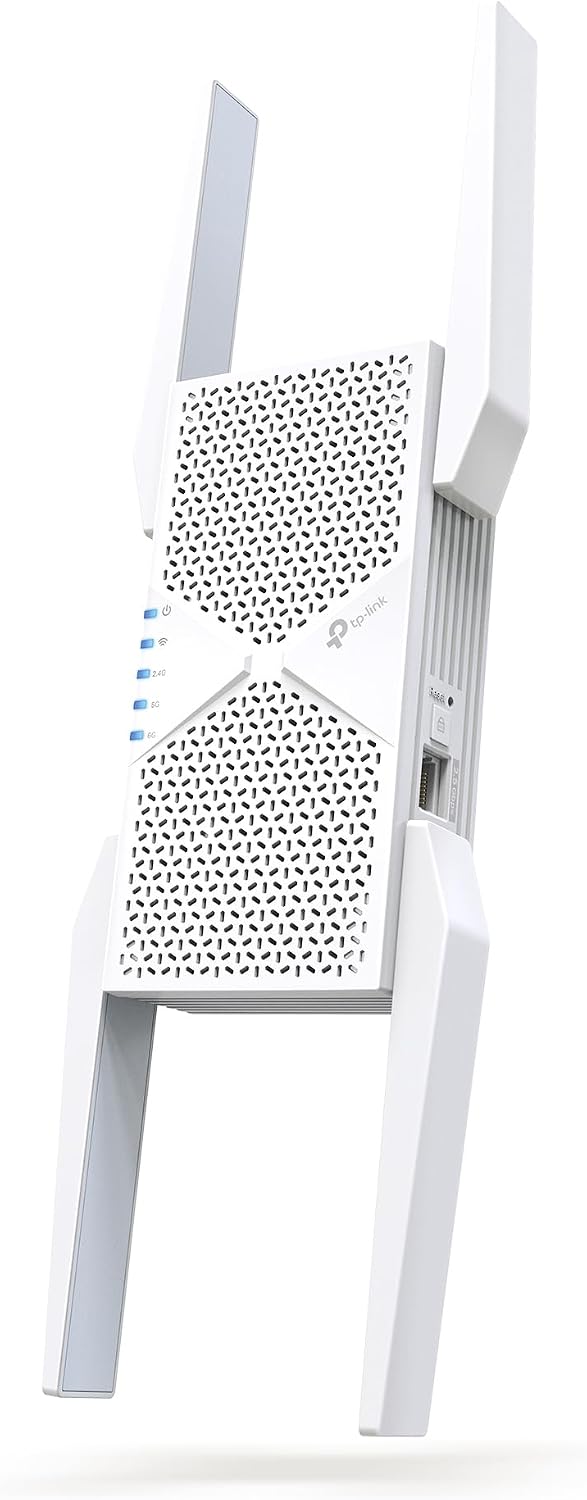 TP-Link RE655BE 7 Tri-Band Wi-Fi Verstärker Repeater, BE9300, bis zu 5764 MBit/s (6 GHz) + 2882 MBit/s (5) + 688 MBit/s (2, EasyMesh, 1× 2
