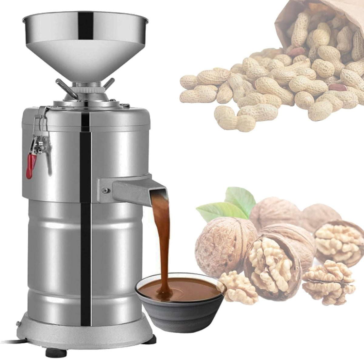Automatische Milchaufschäumer, Elektrische Erdnussbutter- und Walnuss-Mahlmaschine (15 kg/h), 1100 W