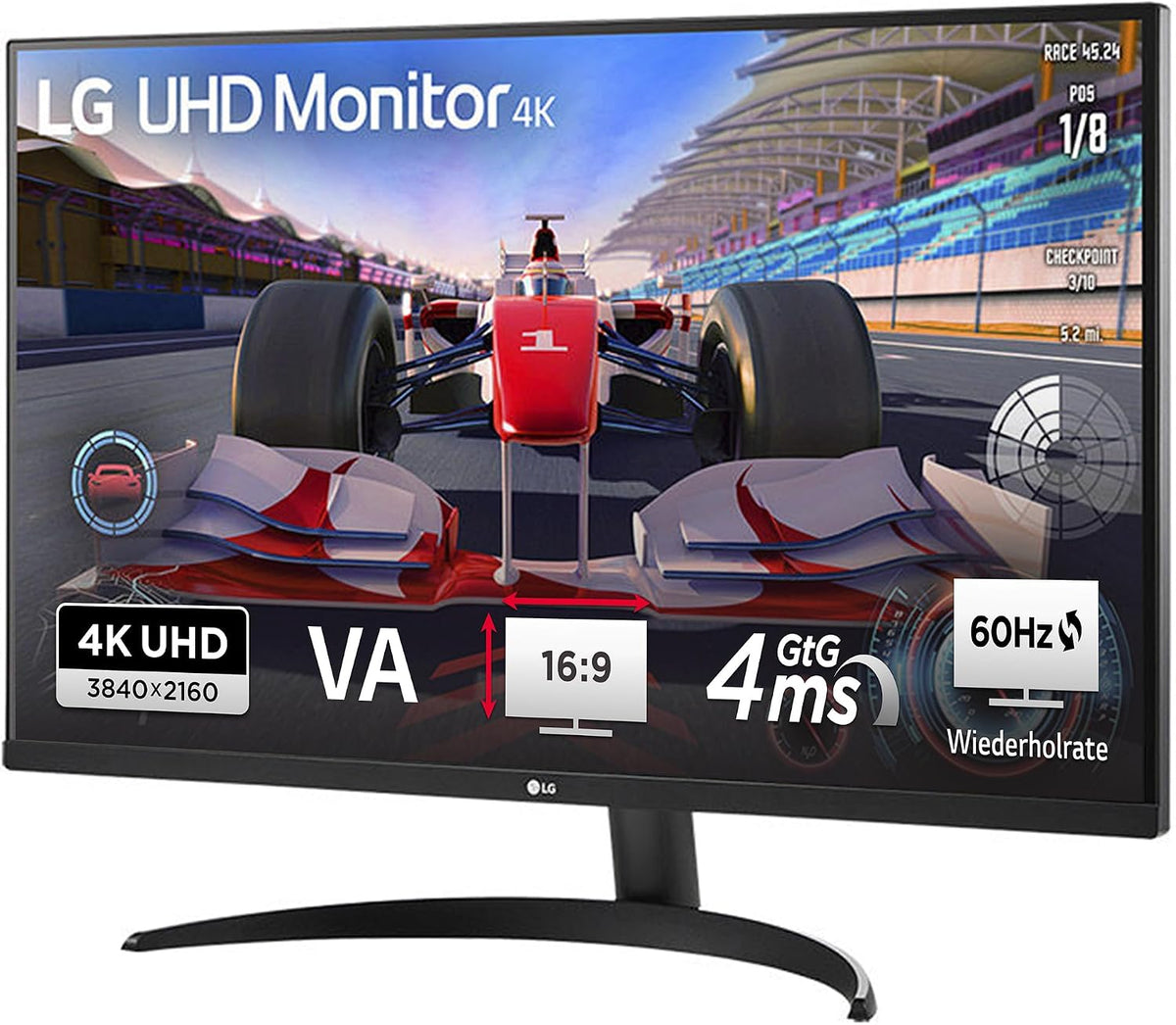 LG 32UR500K-B.AEU (32 4K UHD VA Zoll) Monitor, AMD FreeSync™, HDR10, 2X HDMI, Schwarz
