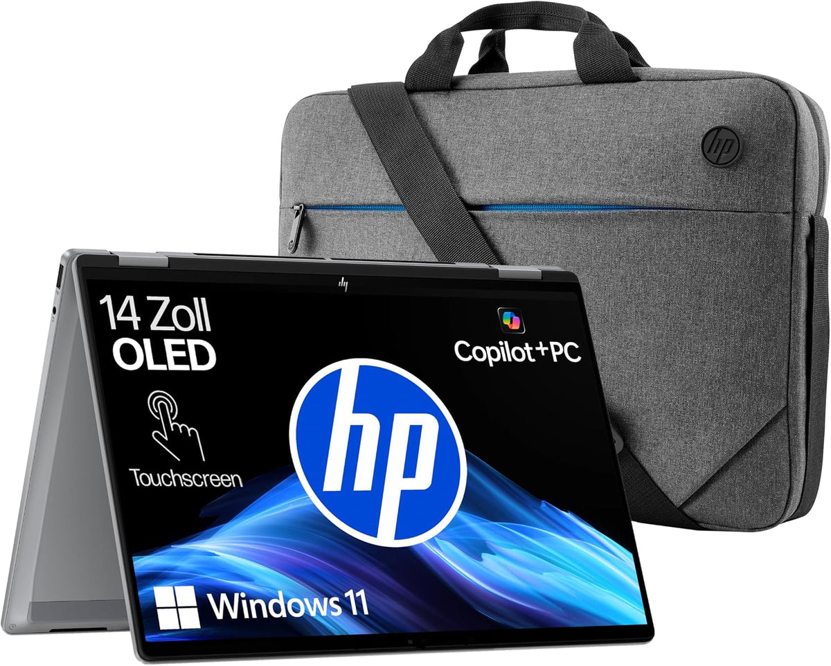HP 2-in-1-Laptops, OmniBook X Flip 2in1 Next Gen AI Laptop, 14 Zoll WUXGA Touchscreen, AMD Ryzen AI 7 350 (8C) 50 TOPS NPU für KI, Copilot+ PC