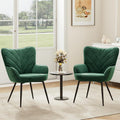 Relaxsessel 2er Wohnzimmer Sessel Set Samtbezogener, mit hoher Rückenlehne, Gepolsterter Komfortsessel mit Wingback-Design