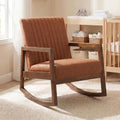 Sessel Schaukelstuhl mit Holzgestell Mid-Century, Braun, Ya-Home
