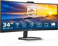 PHILIPS 34E1C5600AM 34 UW-QHD USB Zoll Curved Hub Monitor, 100Hz, VA Panel, 4ms GtG, Webcam, FreeSync Höhenverstellung, Lautsprecher