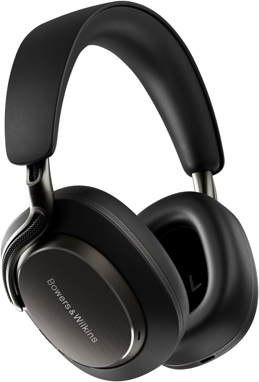 Bowers & Wilkins Noise-Cancelling-Kopfhörer, Schnellladefunktion, 30 Stunden hochauflösende Wiedergabe & Mikrofon - Onyx Schwarz