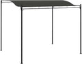 Pavillon, 3 × 2, 4 m Anthrazit Stahl Gartenlaube wetterfest Modernes Design für Familienfeiern Camping Terrasse Balkon Garten, Mhdvray