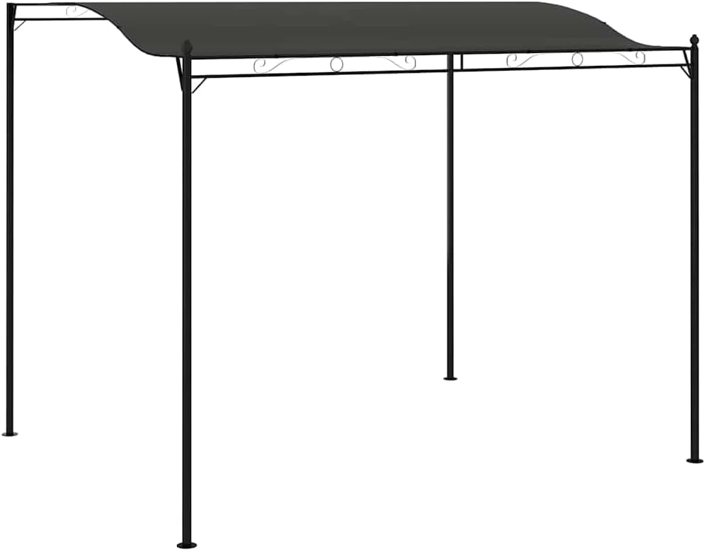 Pavillon, 3 × 2, 4 m Anthrazit Stahl Gartenlaube wetterfest Modernes Design für Familienfeiern Camping Terrasse Balkon Garten, Mhdvray