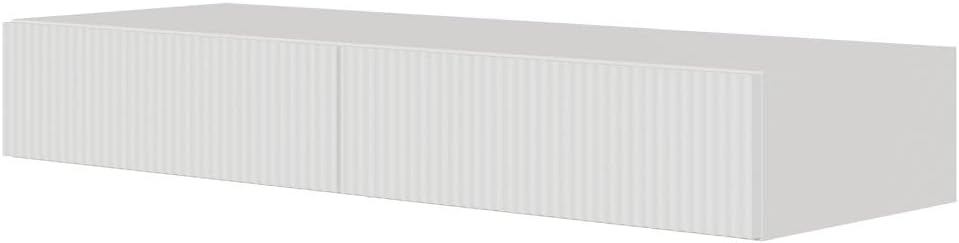 Schminktisch, Makeup Tisch Frisiertisch Hängend Kosmetiktisch 110 cm Mit 2 Schubladen Veldio Weiß, Selsey
