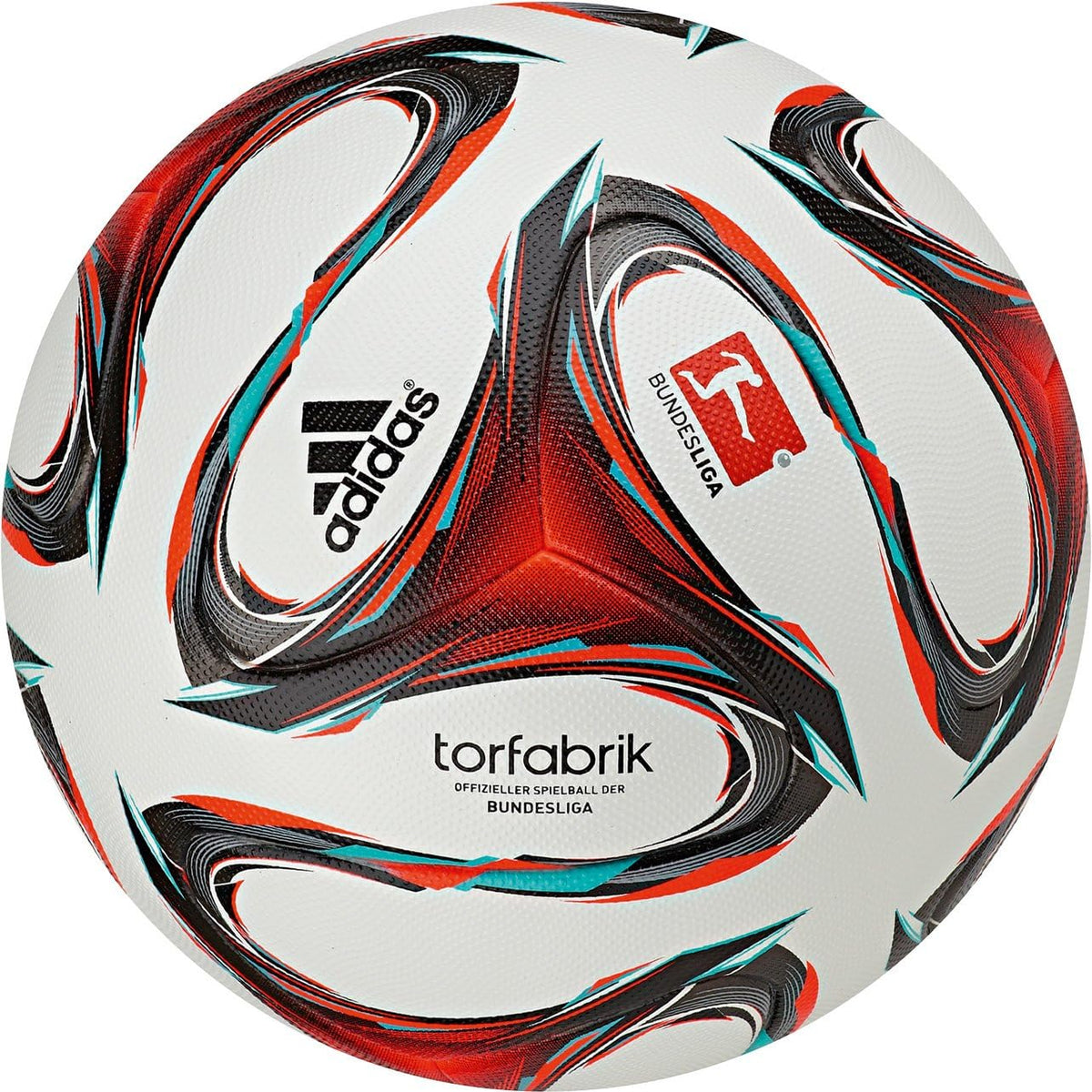 adidas Trainingsbälle, offizieller spelball der fußball-Bundesliga Deutschland, weiß/rot/minzgrün, 5