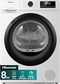 Hisense Wärmepumpentrockner, DHQE800BW2 Wäschetrockner, 8KG, Kondensation mit Wärmepumpe, 15 Programme, Feuchtesensor, Anti Crease, TwinAir