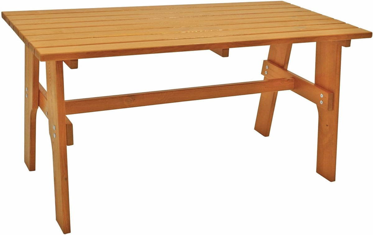 Gartentisch, Freital 72 × 150cm, Massivholz Kiefer, hell lackiert, DEGAMO