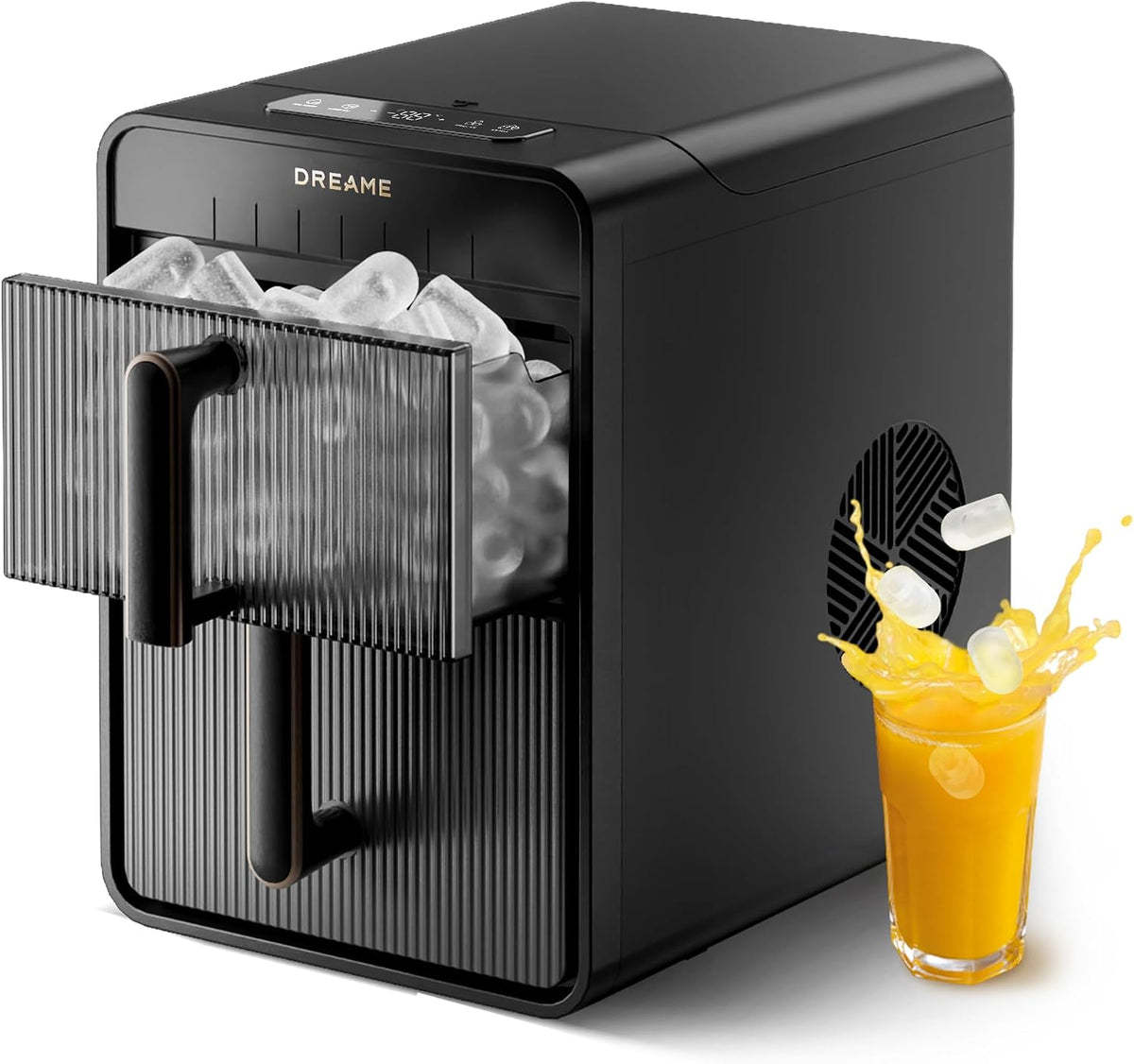 dreame Aura Eiswürfelmaschine, n mit 6-Minuten-Schnelleisproduktion, isoliertem Wassertank und Eisbehälter, Eis in zwei Größen, digitaler Steuerung