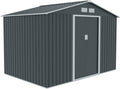 HATTORO S200 XXL 277x191x192cm Metall Gerätehaus Geräteschuppen Garten Schuppen Gartenhaus, Satteldach (Anthrazit)