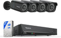 Reolink DVR-Videoüberwachungs Sets, 4K PoE Überwachungskamera Aussen Set, Personen-/ Fahrzeugerkennung