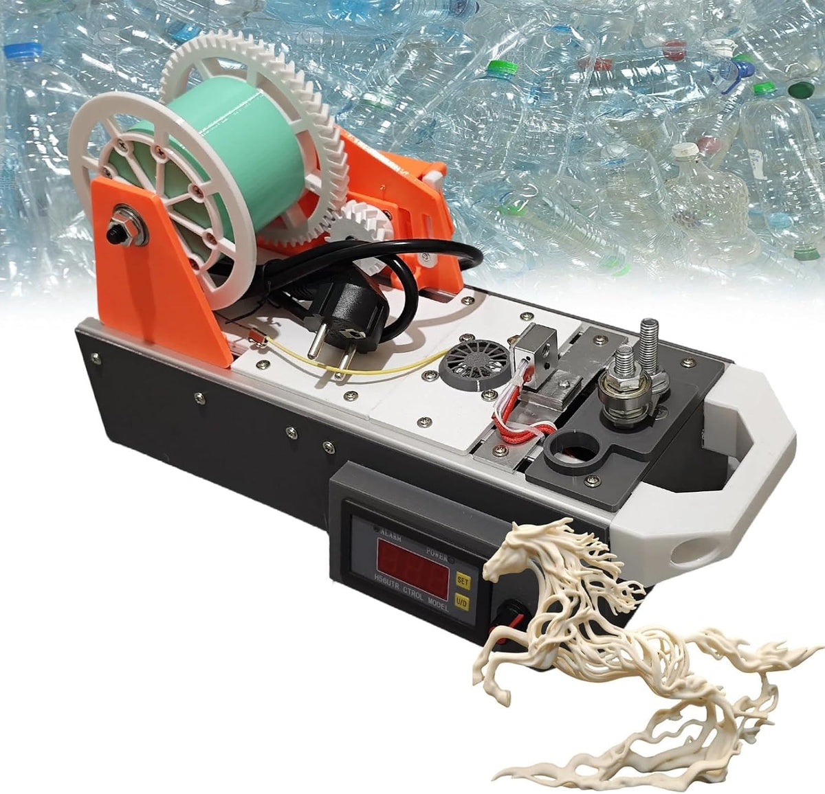 RUODATONLY 3D-Drucker, Extruder-Filament-Herstellung Maschine, Temperatur/Geschwindigkeit einstellbar, Desktop-Filament-Herstellungsmaschine