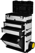 Werkzeugschrank, Werkzeugtrolley 3-teilig, Heimwerkerbedarf, Bauzubehör, Werkzeugaufbewahrung & Ordnungssysteme, Werkzeugschränke, Silber, 15.5KG