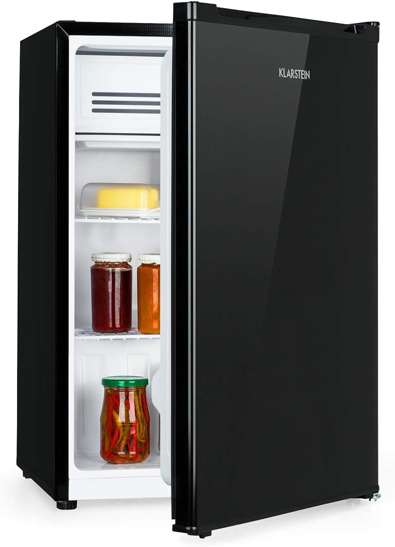 Mini-Kühlschrank, Delaware Kühlschrank, 76 Liter Fassungsvermögen, 2 flexible Glasböden, Gefrierfach: 4 Liter, Flaschenfach bis 2 anthrazit, Klarstein