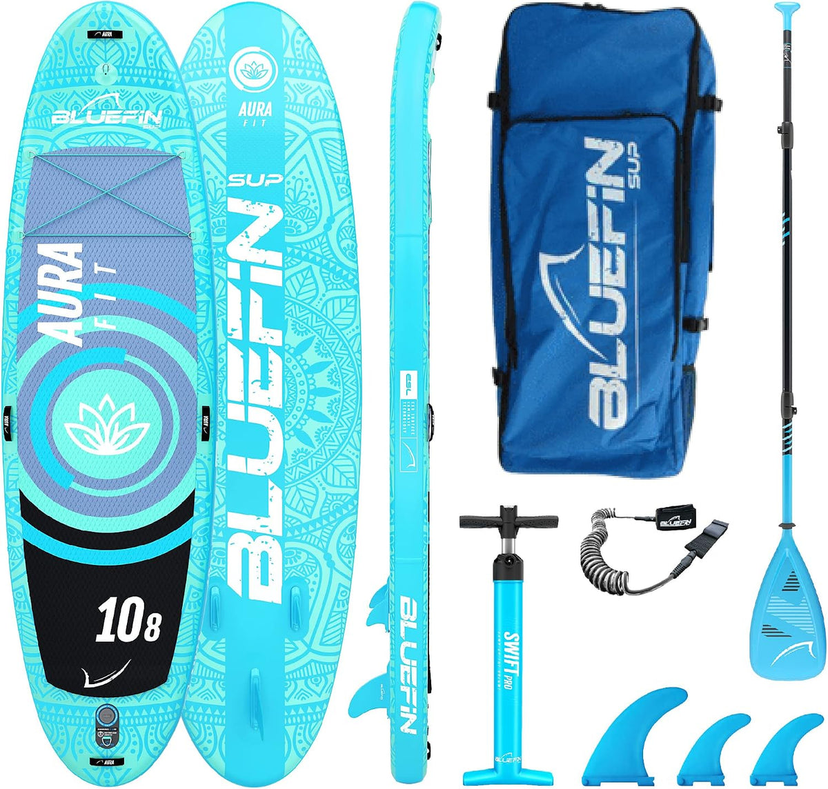 Bluefin SUP SUP-Board, 10′8″ Aura FIT Stand-up-Paddleboard-Kit