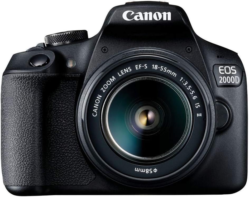 Amazon Renewed Digitale Spiegelreflexkameras, Canon EOS 2000D Spiegelreflexkamera - mit Objektiv EF-S 18-55 F3.5-5.6 III (24, 1 MP, DIGIC 4+, 7