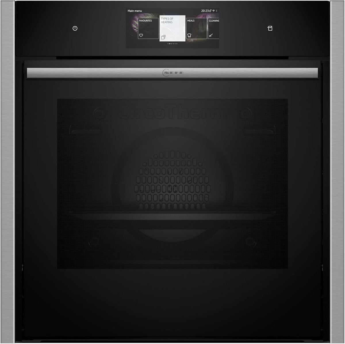 Neff B64FT33N0 90 N Einbau-Dampf Backofen, Slide&Hide, Full Touch TFT-Display, Multipoint Bratenthermometer, Soft Open & Close, Schwarz